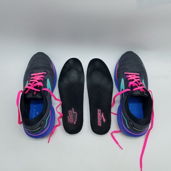 Brooks Ghost 15 Women's Size 8.5 B (Medium) Running Shoes Black Blue Aruba - Picture 8 of 13